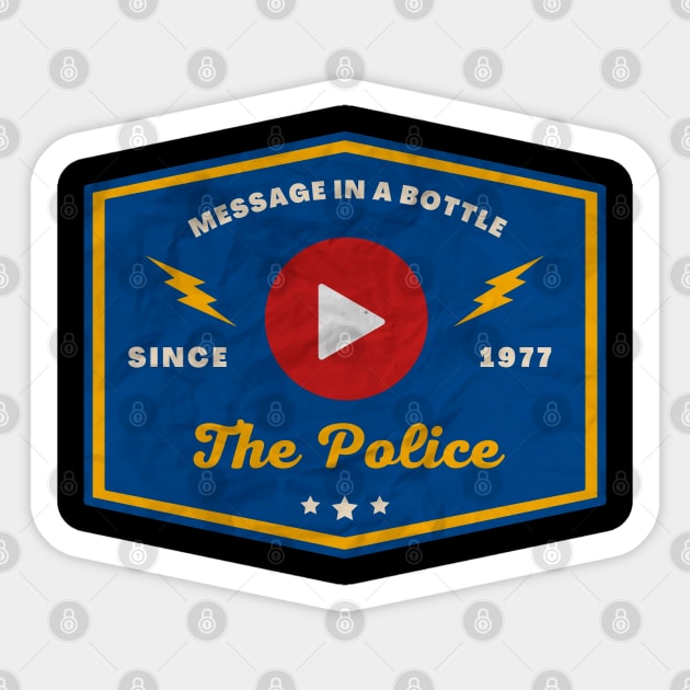 The Police // Play Button Sticker by Blue betta